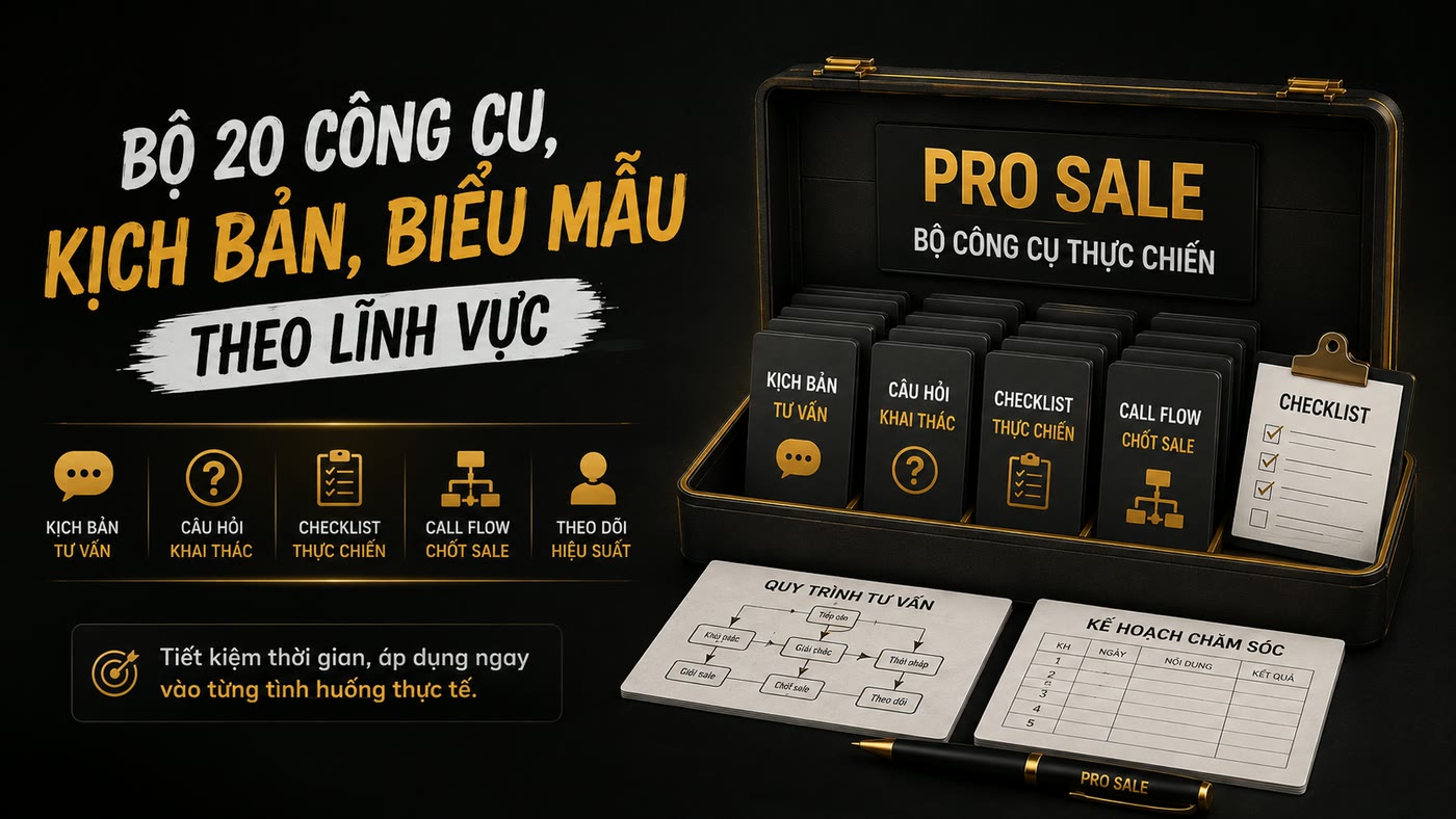 Bộ 20 công cụ, kịch bản và biểu mẫu bán hàng