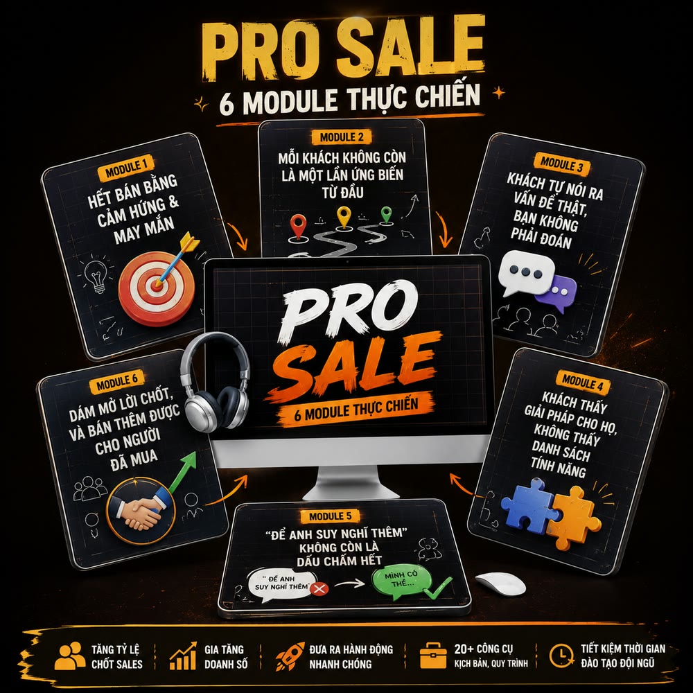 Bộ sản phẩm Pro Sales — 6 module thực chiến
